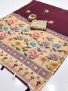 Tew Soft Linen Fabric Saree Wholesale Clothing Distributors In India